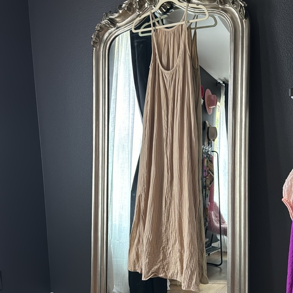 Universal Thread Cotton Beige/ Tan Dress XS - Picture 2 of 5